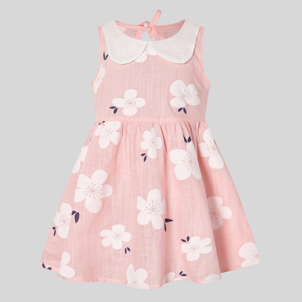 Pink Floral Little Girls Dress